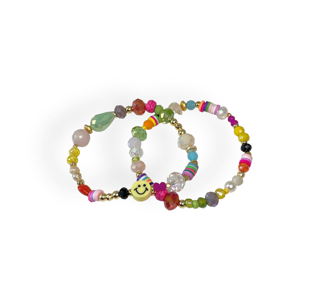 Smiley Colorful Bracelet Set