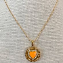 Load image into Gallery viewer, Orange Heart Necklace
