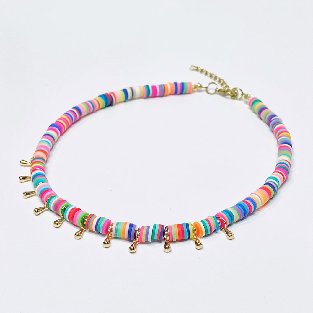 Teardrop Rainbow Choker Necklace