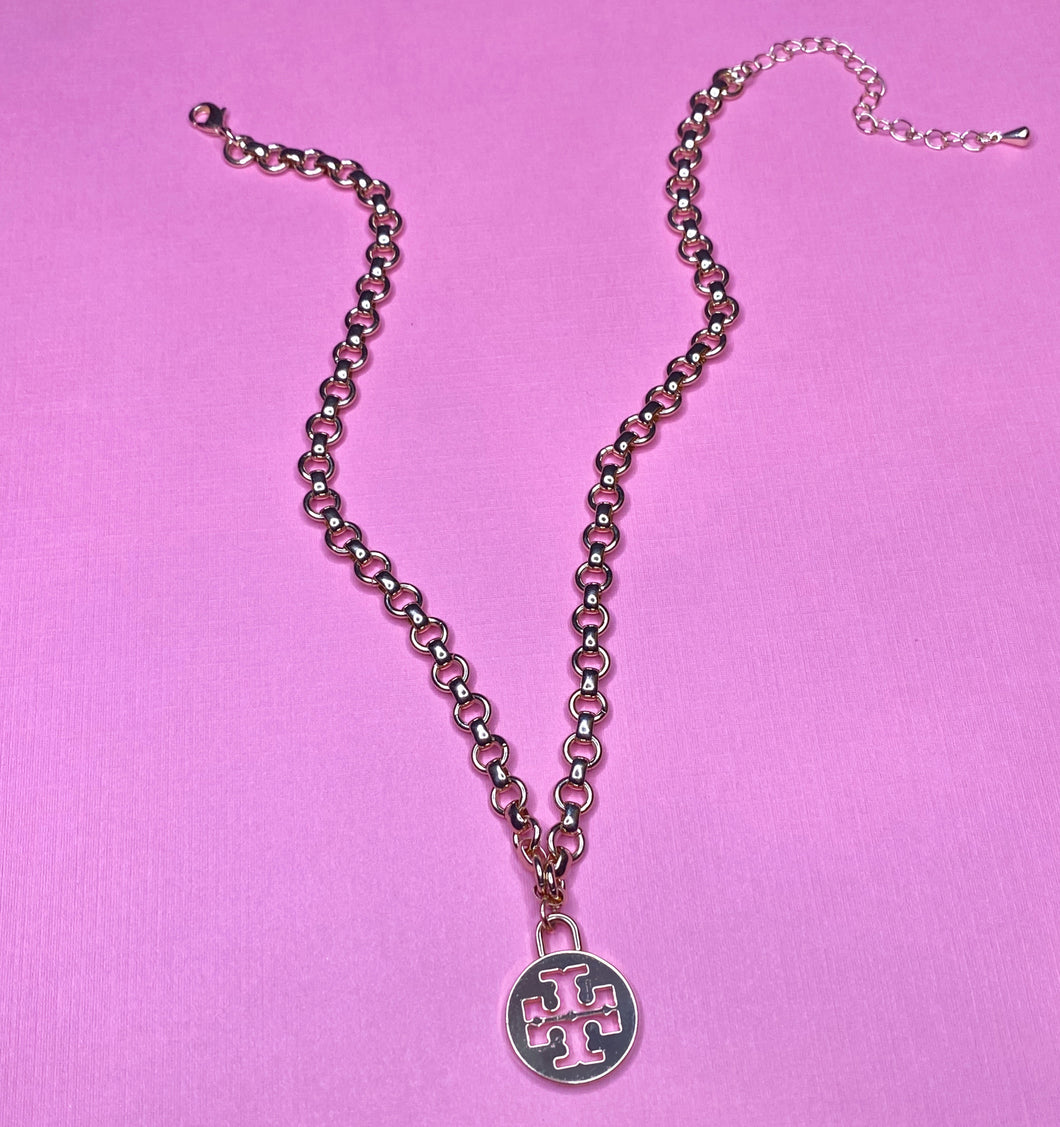 Repurposed Tory Burch Necklace.