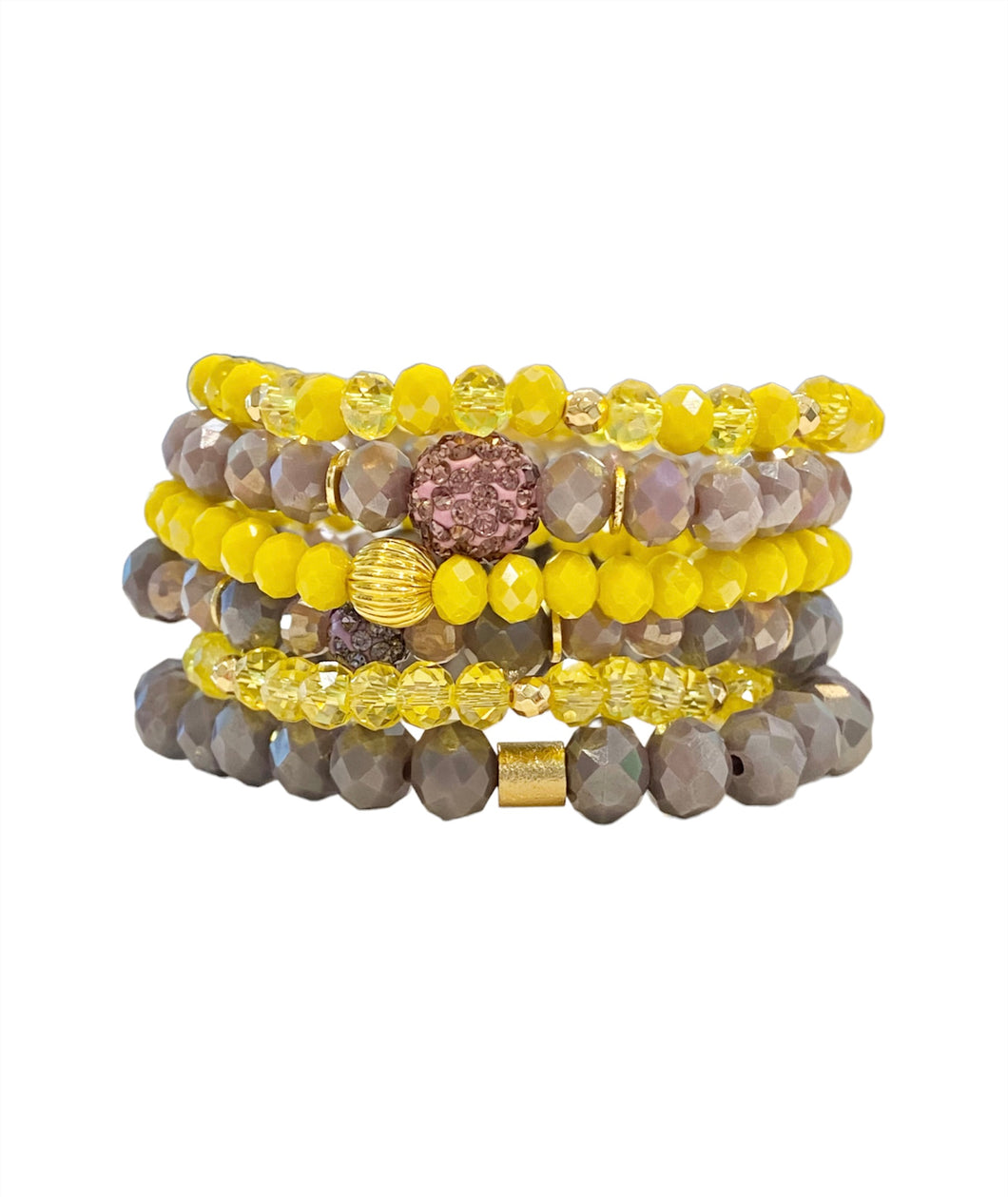 Purple And Yellow Crystal Stack