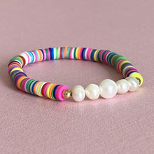 Load image into Gallery viewer, Pearls &amp; Rainbow Bracelet

